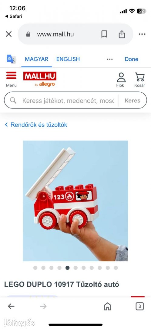 Lego duplo tűzoltóautó