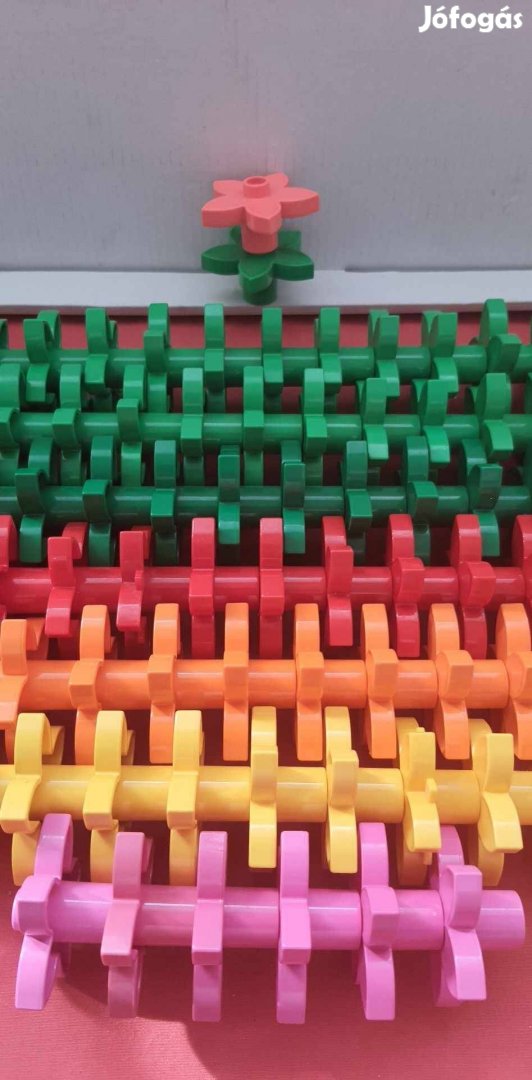 Lego duplo virág 1 zöld száron 1 színes virág