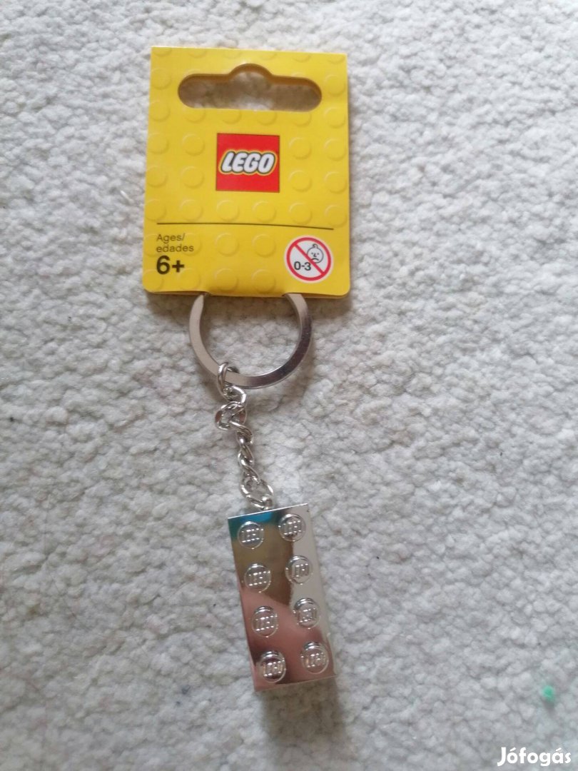 Lego ezüst színű kulcstartó