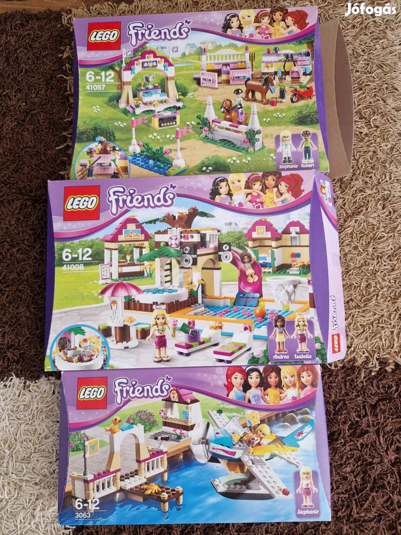 Lego friends 3 szett lovaglás, uszoda, repülő 
