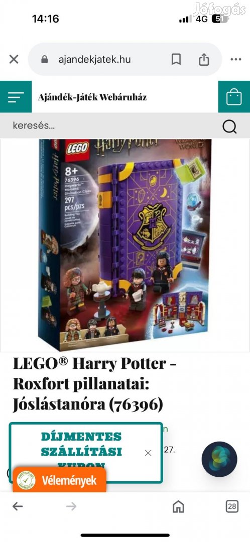 Lego harry potter jóslástanóra 76396