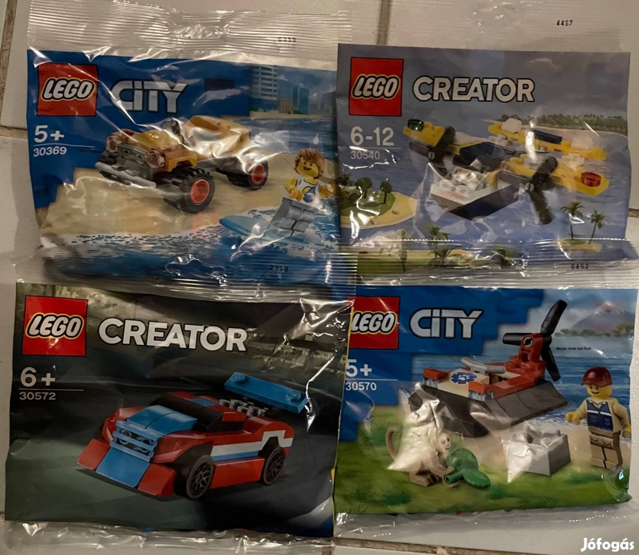 Lego járműcsomag: 30369, 30540, 30570, 30572