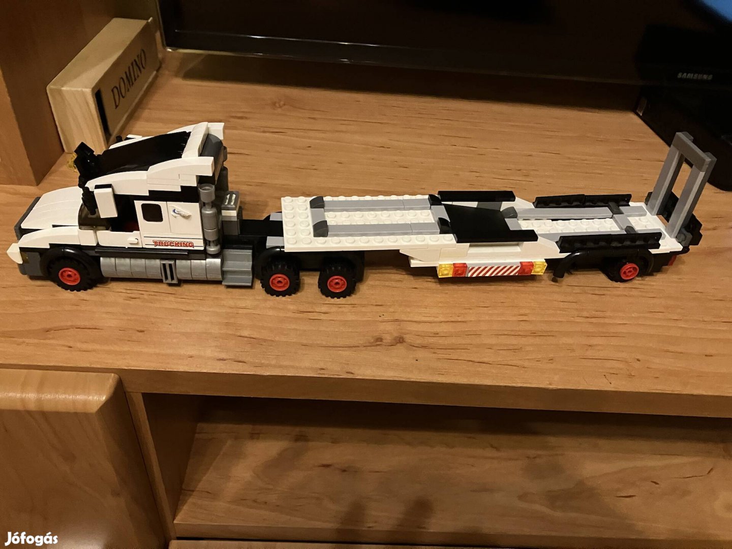 Lego kamion + autószállító utánfutó 40cm