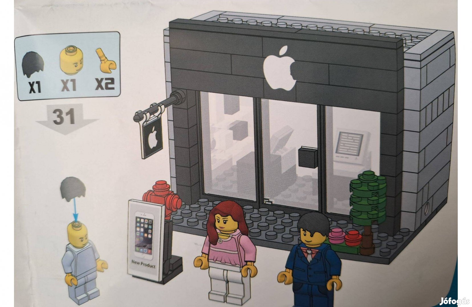 Lego kompatibilis Apple Store építőjáték Mini City Street