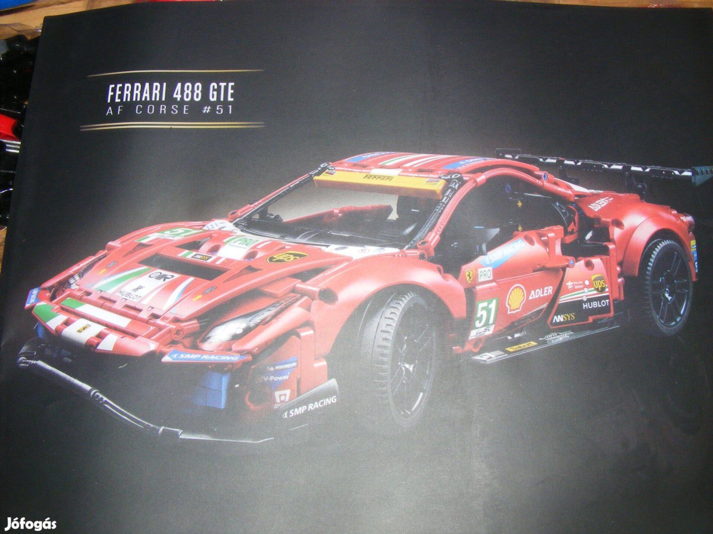 Lego kompatibilis Technic 42125 Ferrari 488 GTE Sport autó