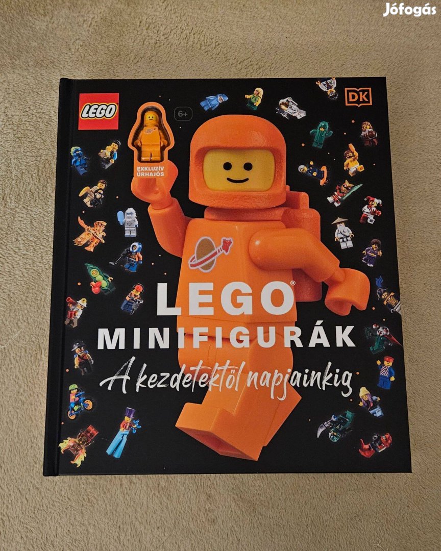 Lego minifigák könyv (magyar nyelvű) narancssárga space minifigurával