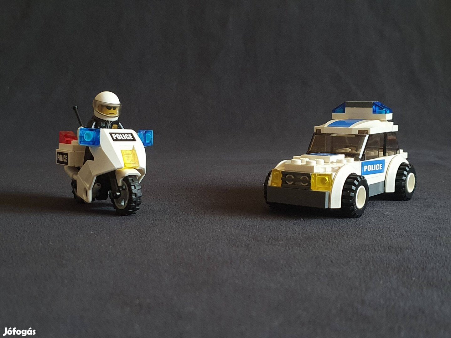 Lego rendőrautó, rendőrmotor