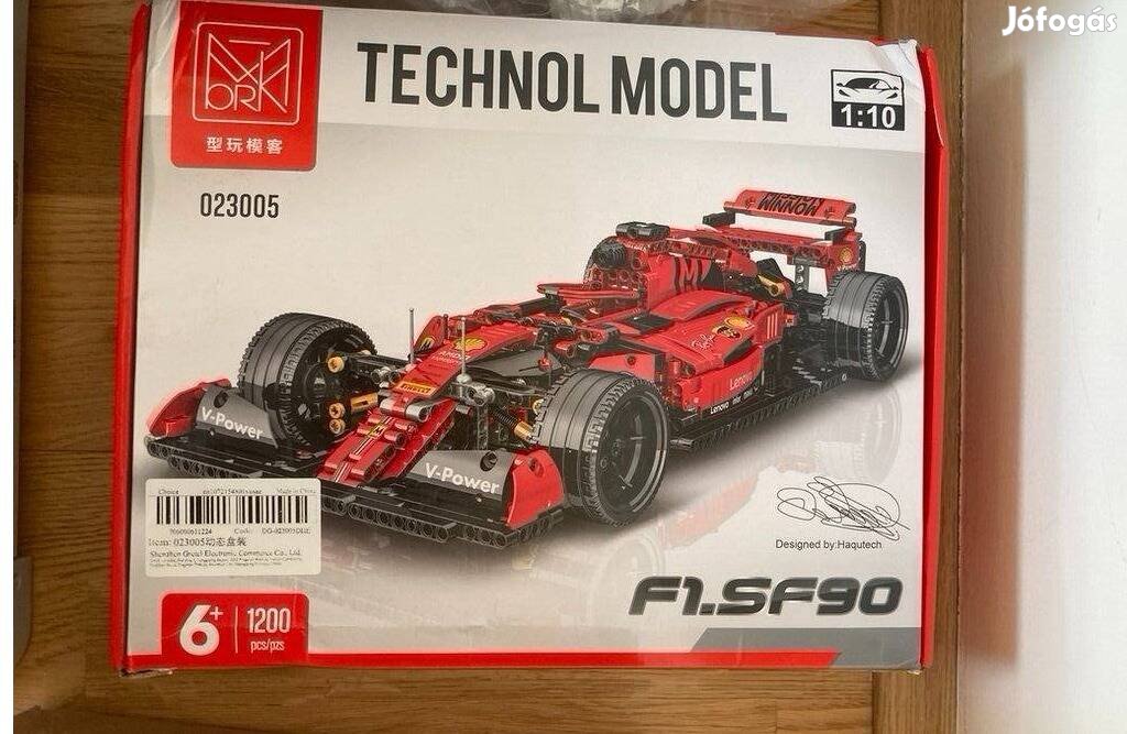 Lego technic mintájára motoros távirányítós F1 versenyautó 55 cm