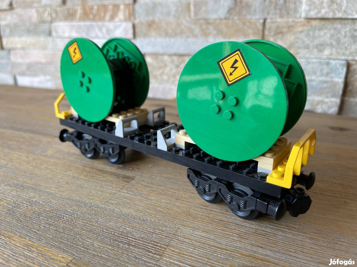 Lego vasuti kabeldobszallito vagon Lego vonat vasut vago