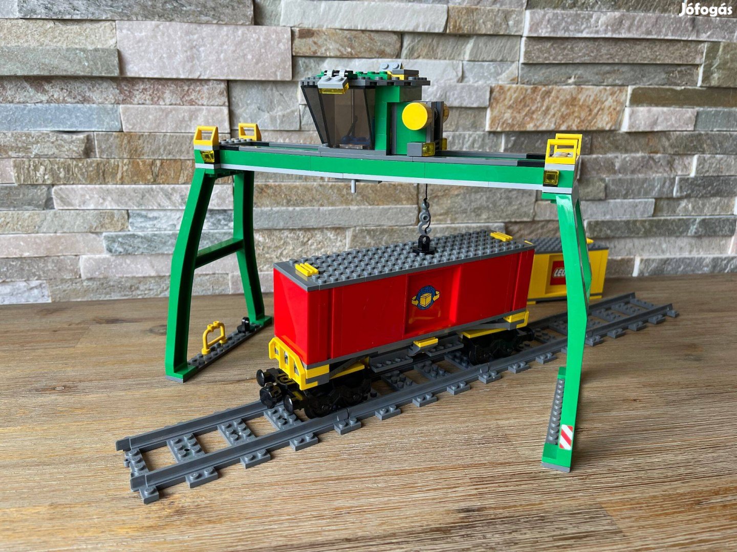 Lego vasuti vonat rakodó daru plusz vagon egyben Vonat daru vagon