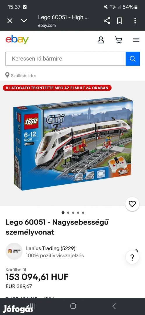 Lego vonat játék