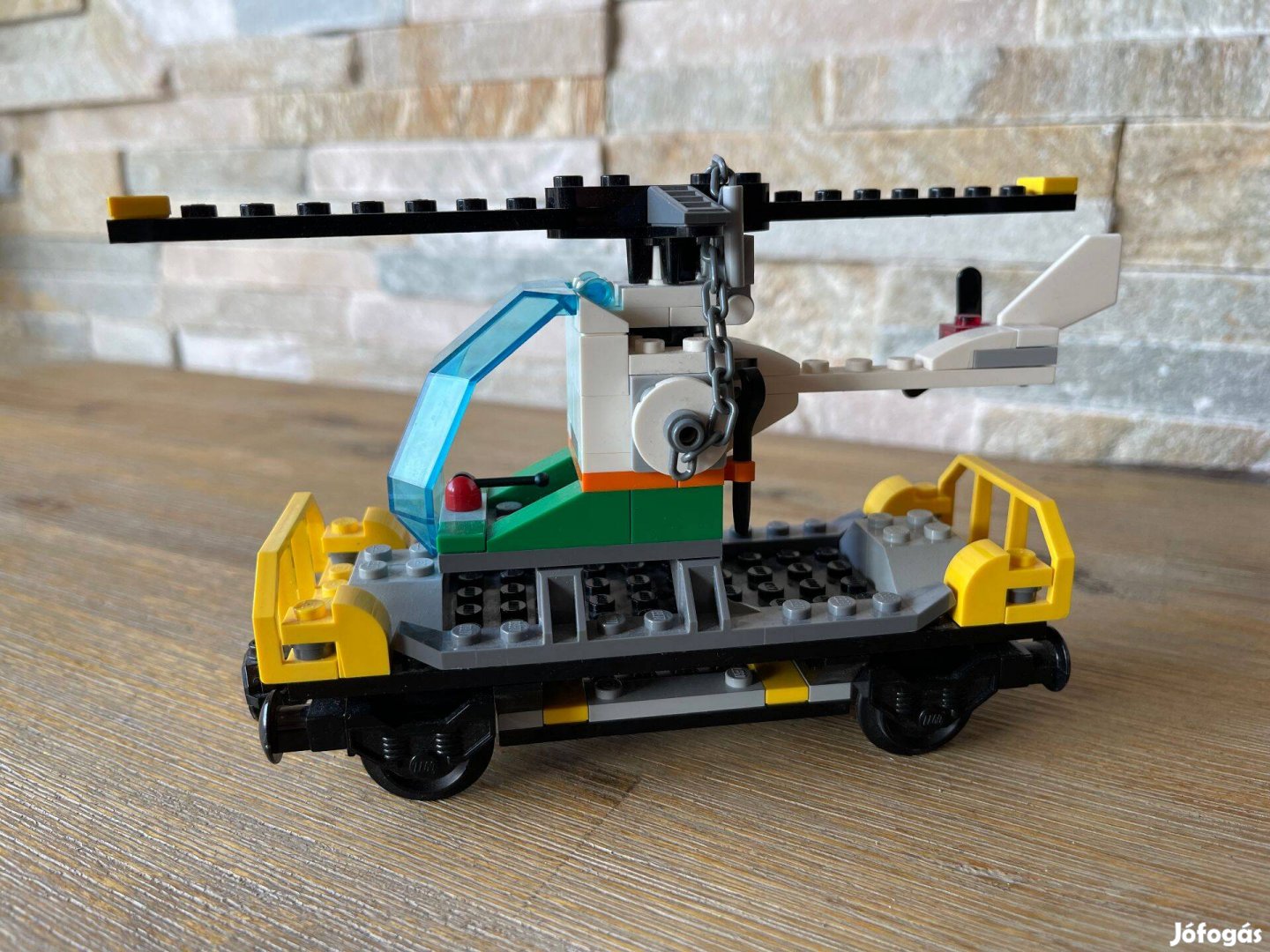 Lego vonat vasut helikopterszallito vagon Lego vonat vagon