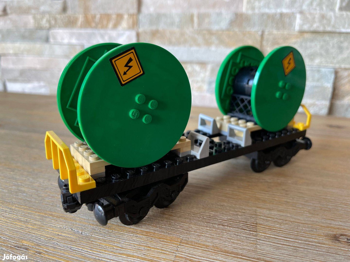 Lego vonat vasut kábeldobszállitó vagon Lego vonat vasut vagon