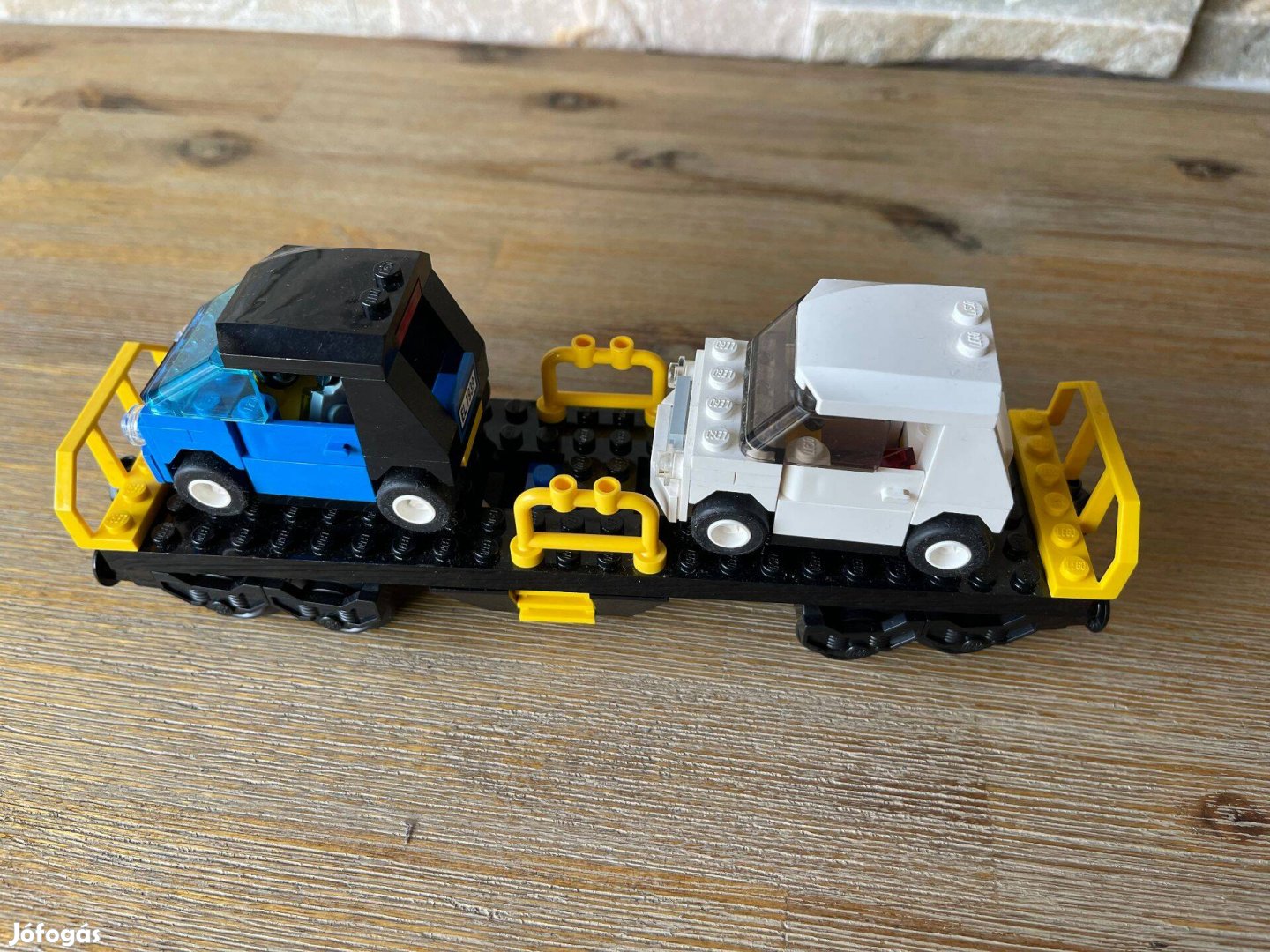 Lego vonat vasút vagon autószállitó vagon Lego vonat vagon