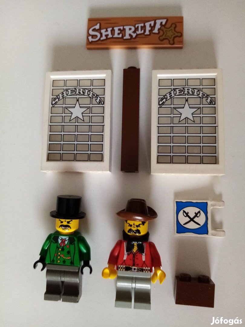 Lego western banditák, zászló, alkatrészek