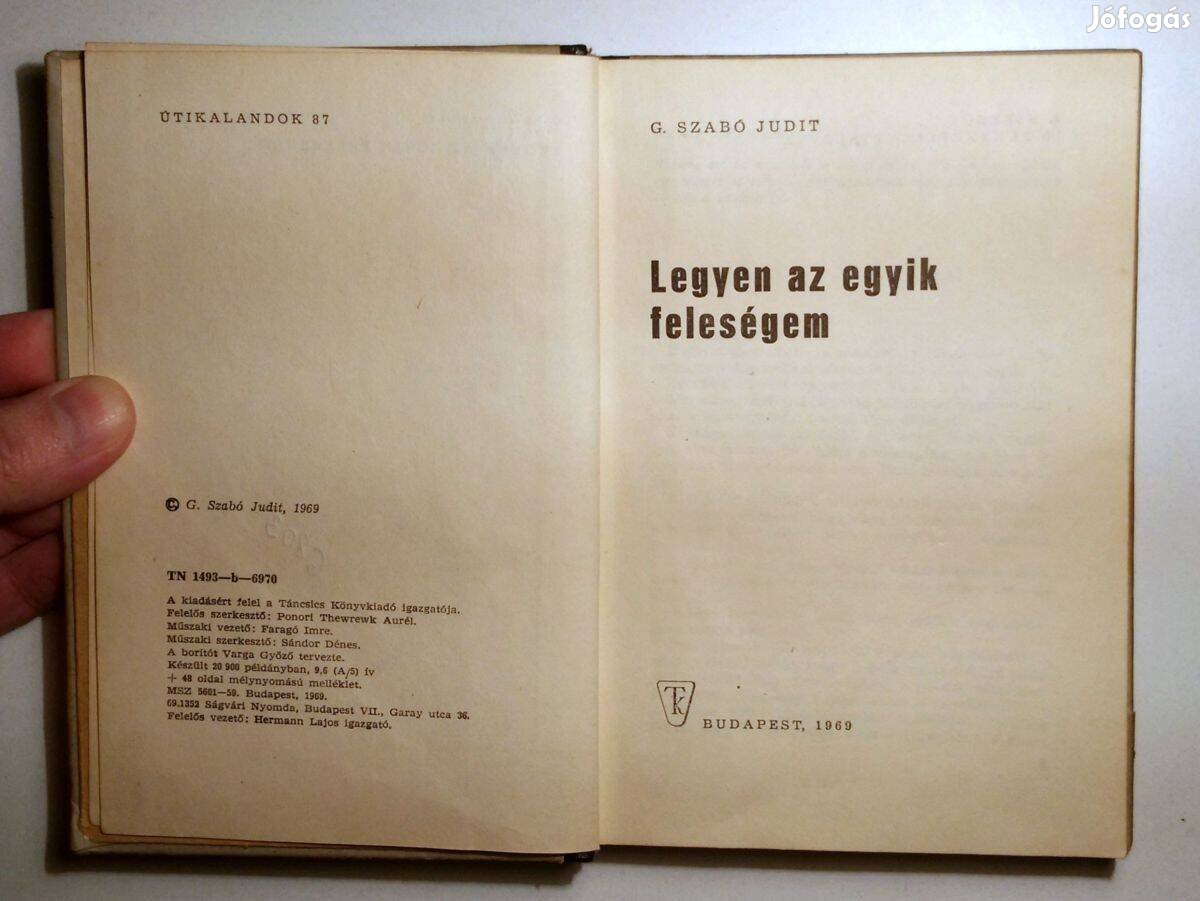 Legyen az Egyik Feleségem (G. Szabó Judit) 1969 (8kép+tartalom)