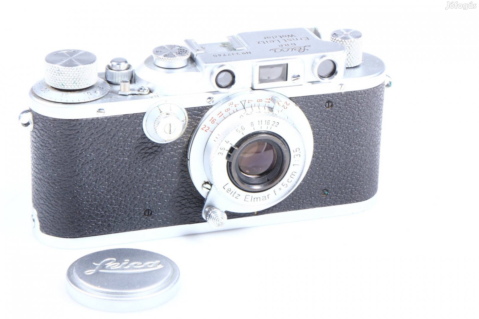 Leica Iiia filmes fényképezőgép + elmar 3.5 50mm leitz objektív 