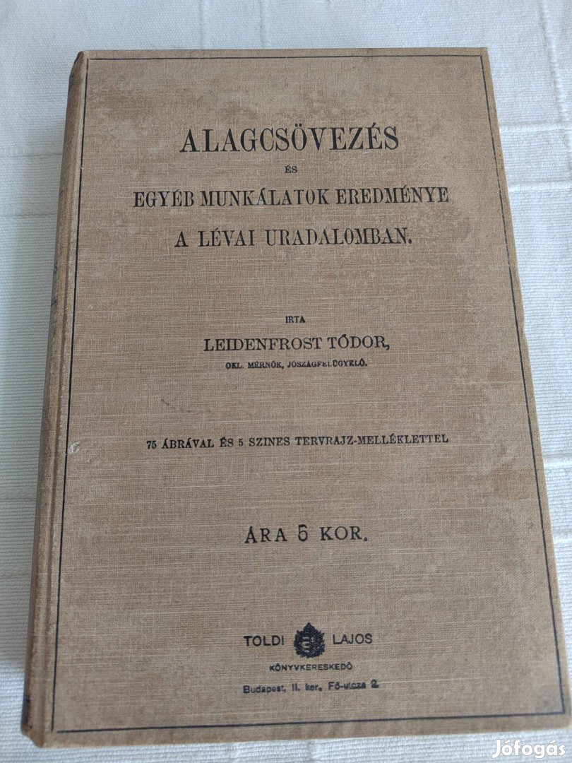 Leidenfrost Tódor - Alagcsövezés és egyéb munkálatok eredménye a lévai