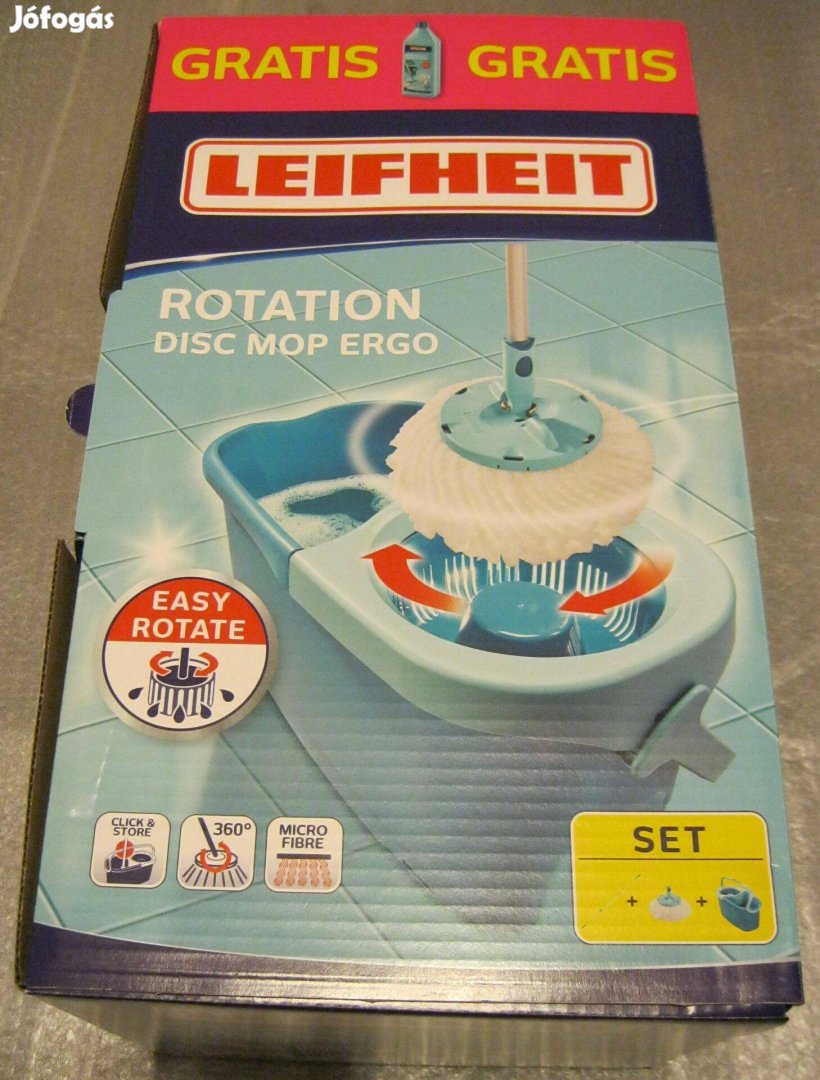 Leifheit Rotation Disc Mop Ergo felmosószett ajándék tisztítószerrel