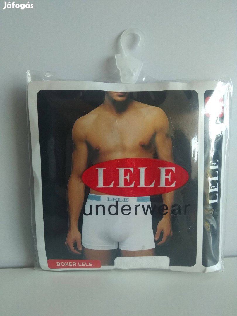 Lele férfi boxer alsó bontatlan új feszes fazon fehér XL/XXL