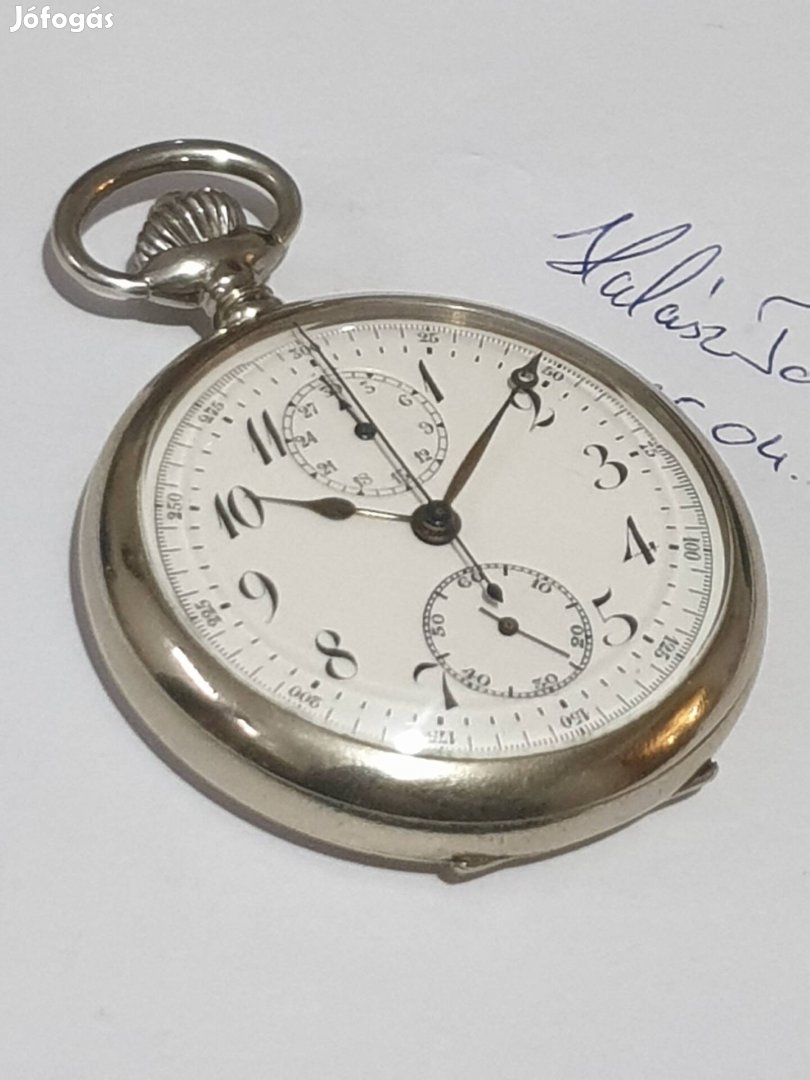 Lemánia 19 chronograph, gyönyörű állapotú porcelán számlappal!