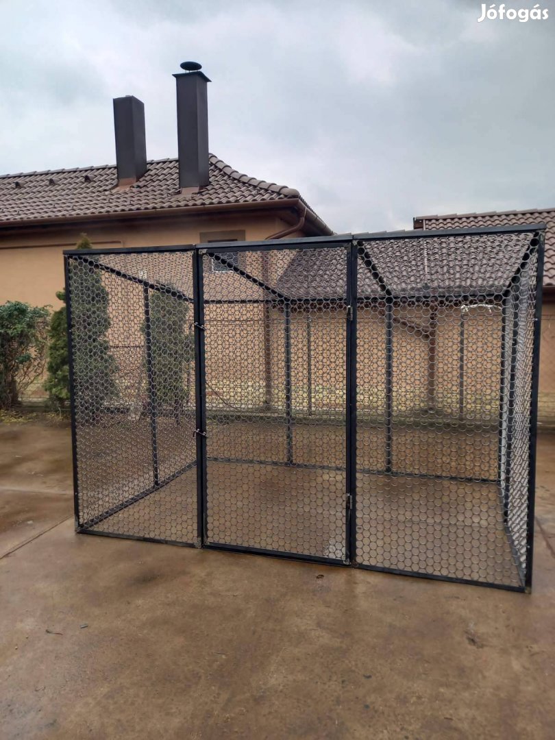 Lemez kutya kennel tetővel (3*2m)