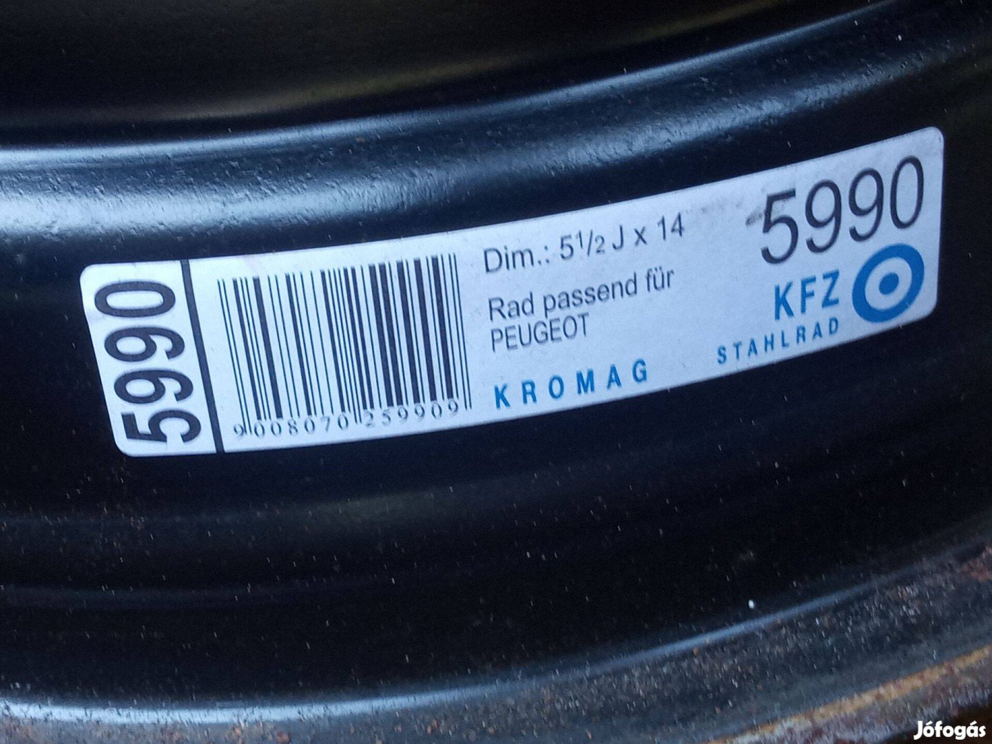 Lemezfelni 14" 4*108 Peugeot 206 típusú autóról 4 db