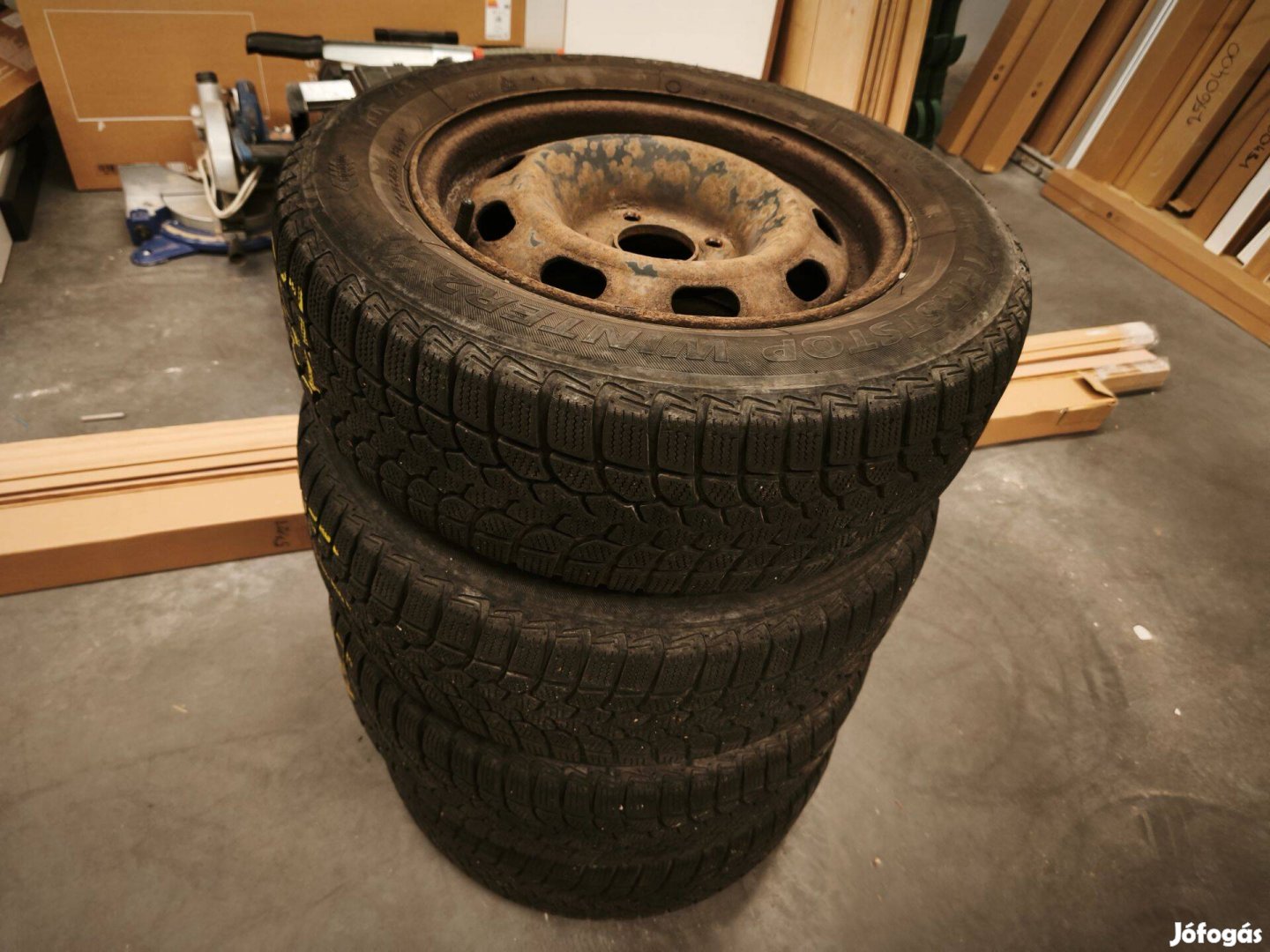 Lemezfelni 14" + használt téligumi