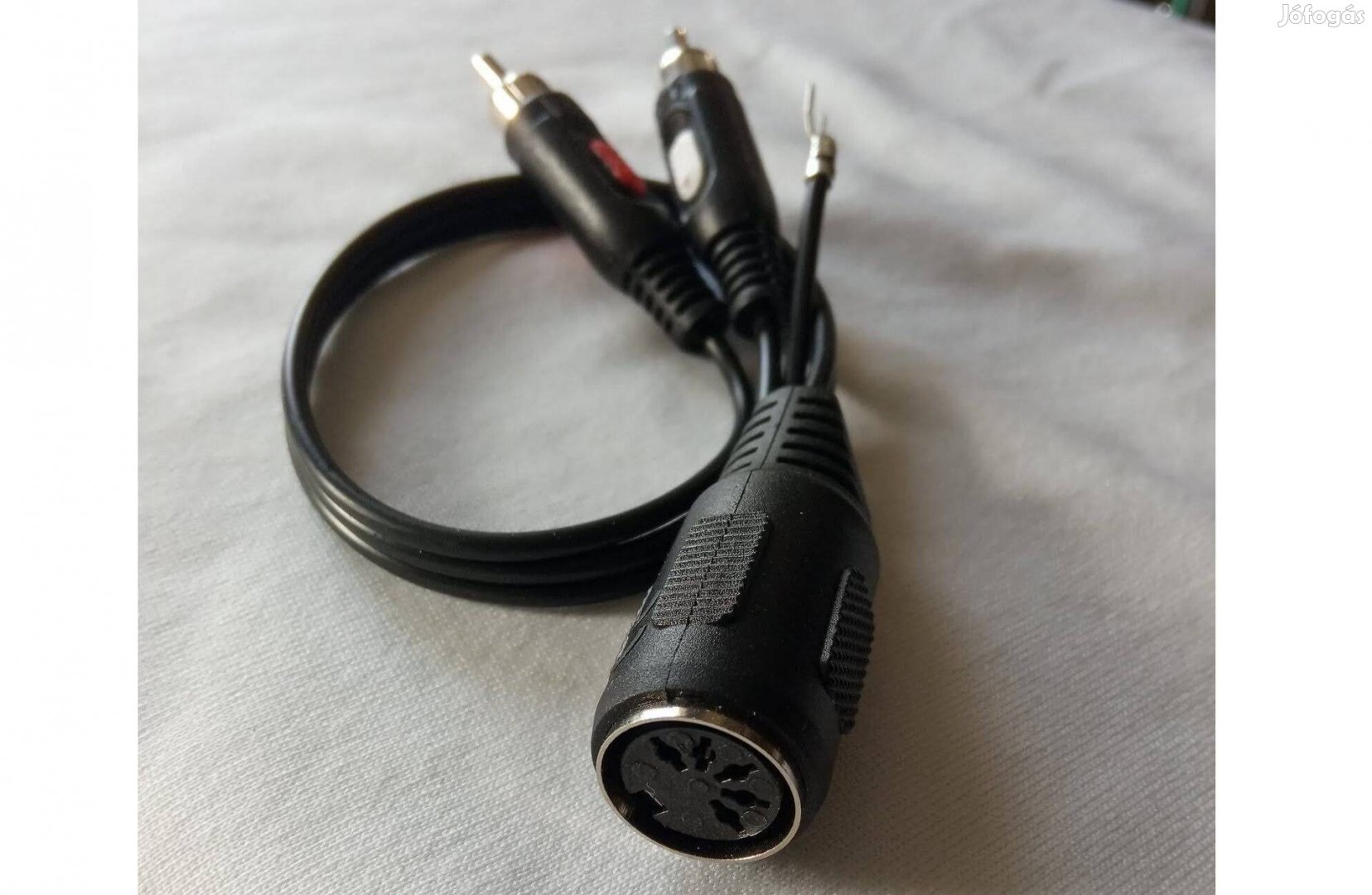 Lemezjátszó csatlakozó átalakító Tuchel aljzat RCA dugó kábel adapter