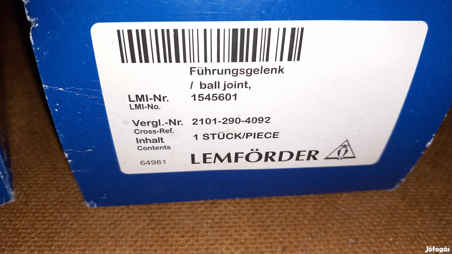 Lemförder Lada trapézgömbfej alsó gömbfej