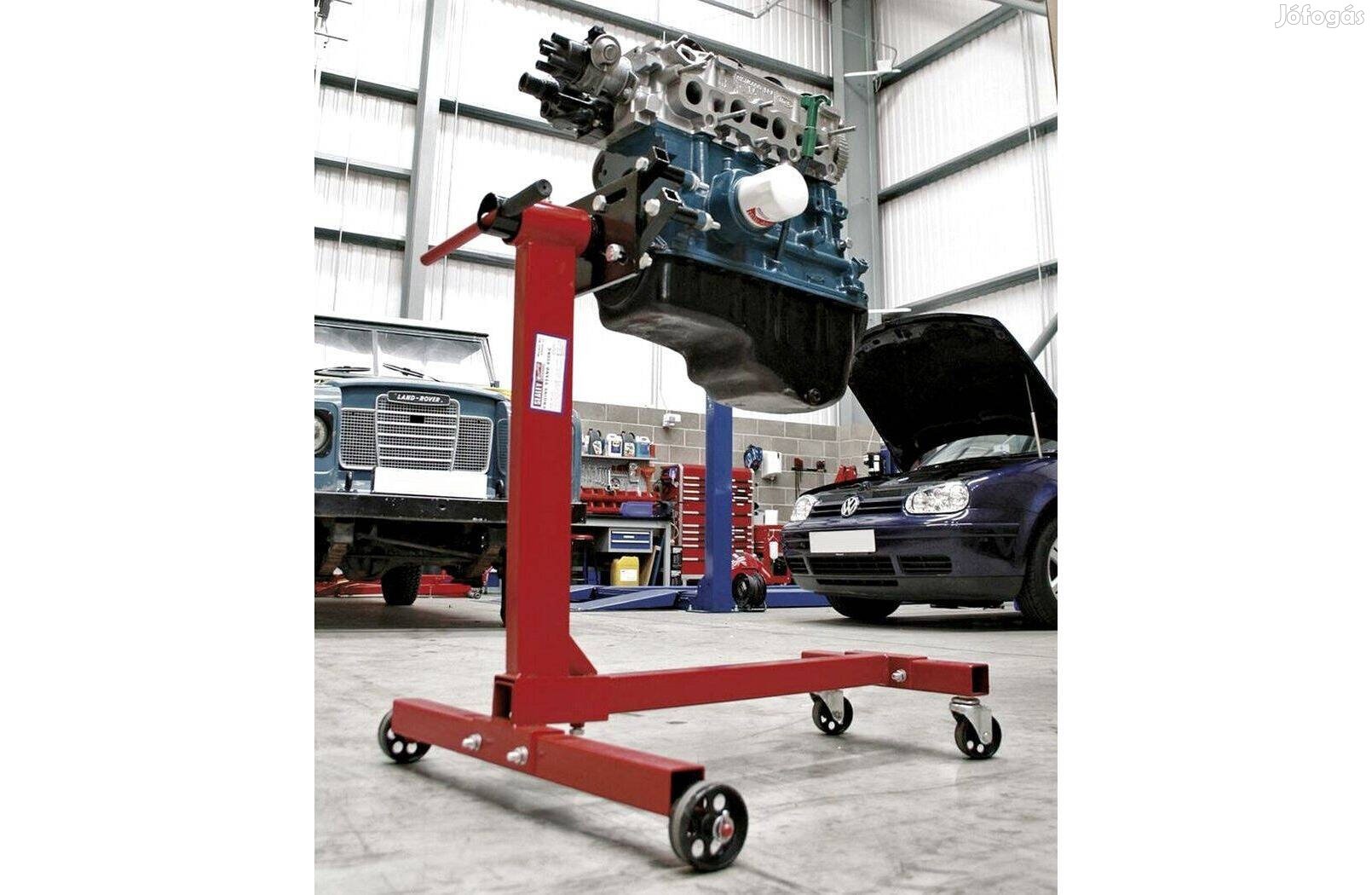 Lengyel 450 kg-s motorblokk szerelő és motorforgató állvány !