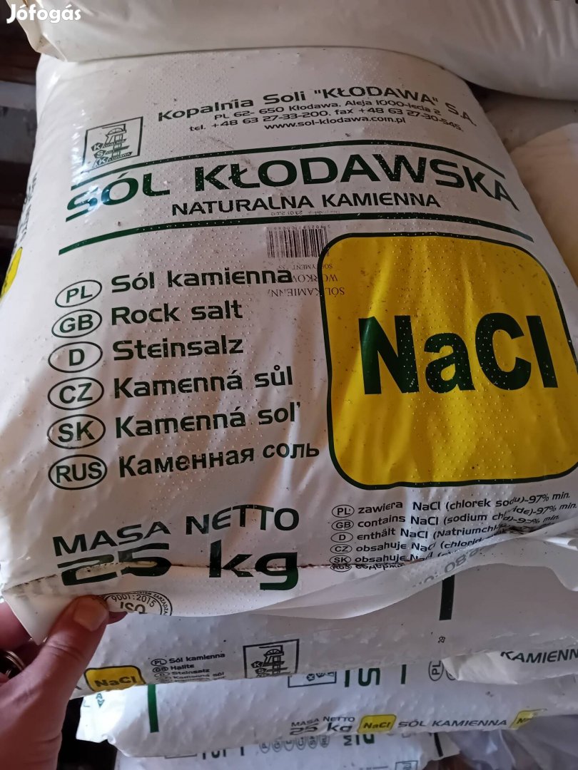 Lengyel Klodawa kősó 25 kg kiszerelés, étkezési minőség