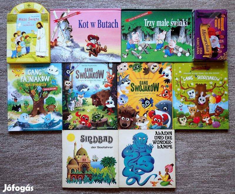 Lengyel német gyerek mese könyv gyerekkönyv 3D mesekönyv csomag 10 db