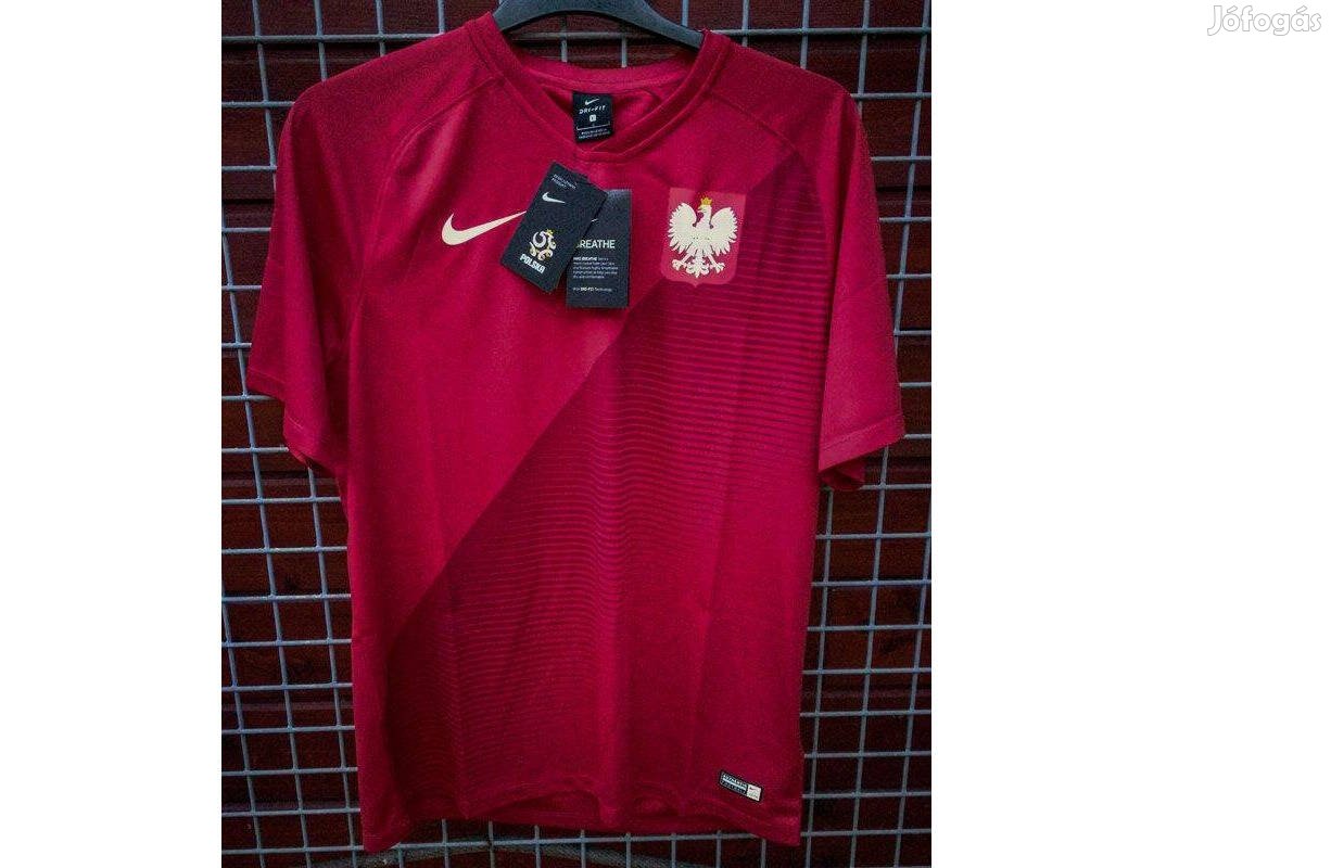 Lengyel válogatott piros eredeti Nike 2018-as VB mez (L)