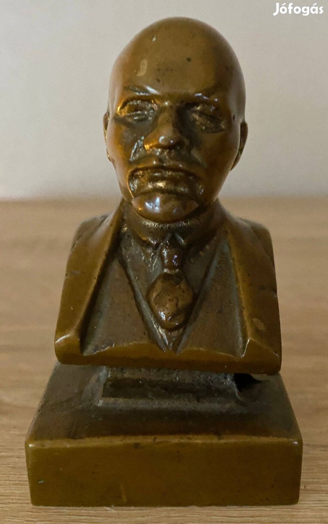 Lenin tömör réz szobor Lenin réz mellszobor talapzaton 560gr