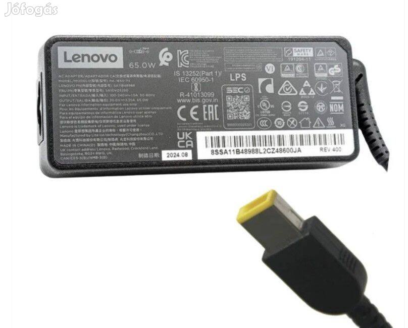 Lenovo 20V 3.25A 65W gyári töltő Adlx65NLC3A eredeti