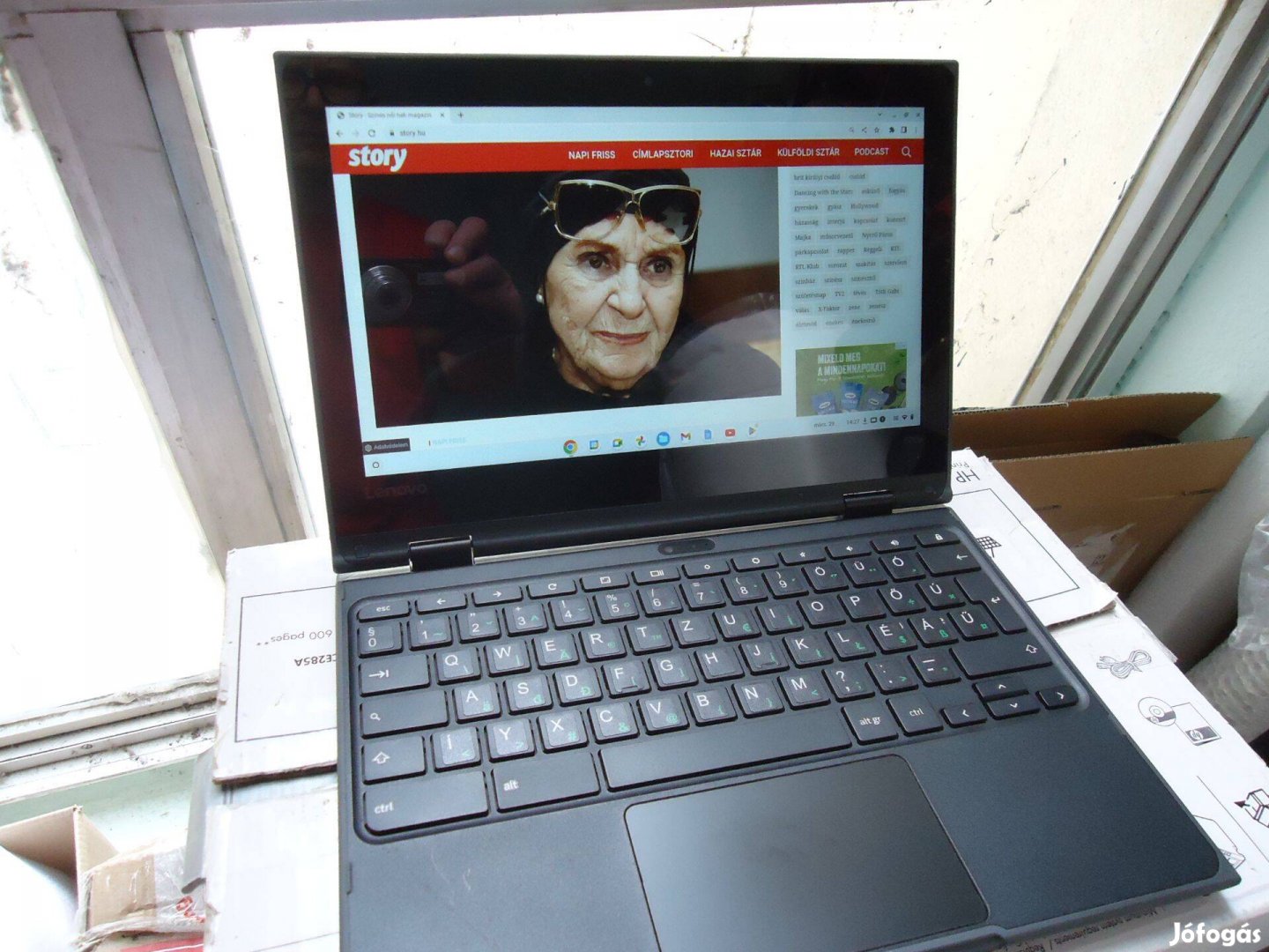 Lenovo 500e Intel 4 magos N3450 Chromebook 81Es 6 órás aksi