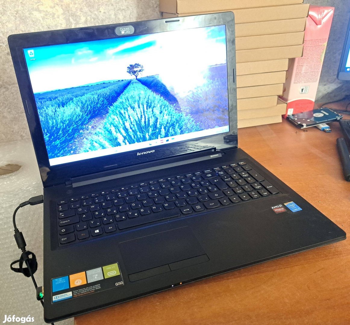 Lenovo G50 laptop (15,6/i5-G4/4GB/128SSD/Magyar/AMD)