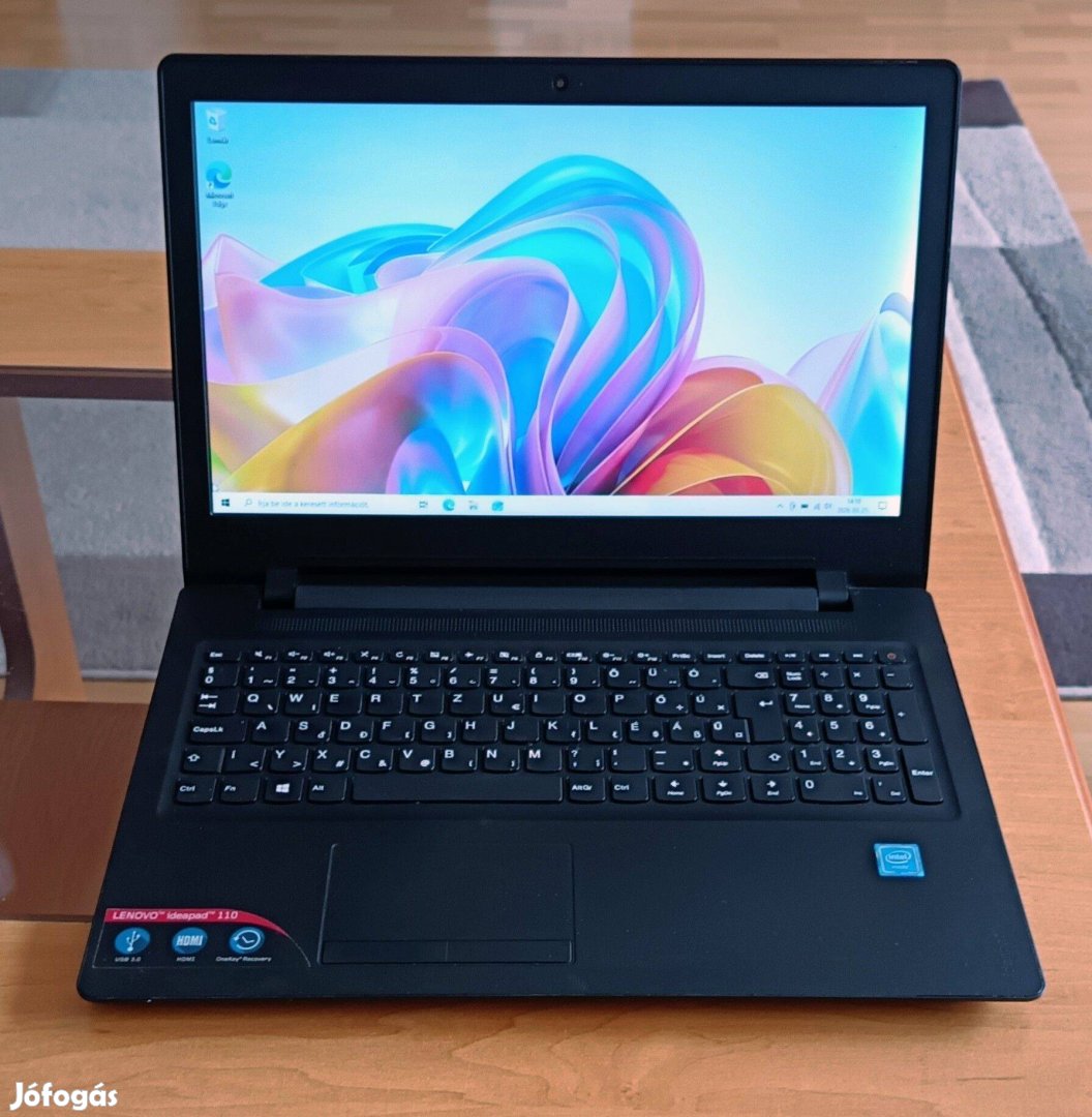 Lenovo Ideapad 110-15IBR laptop,szép állapotban,jó aksival