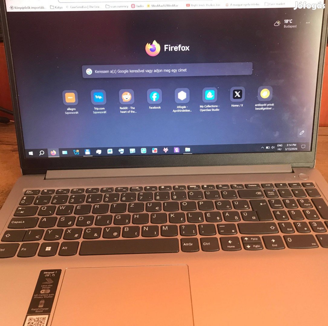 Lenovo Ideapad 1 Ryzen 5 5500u, garanciális, dobozos