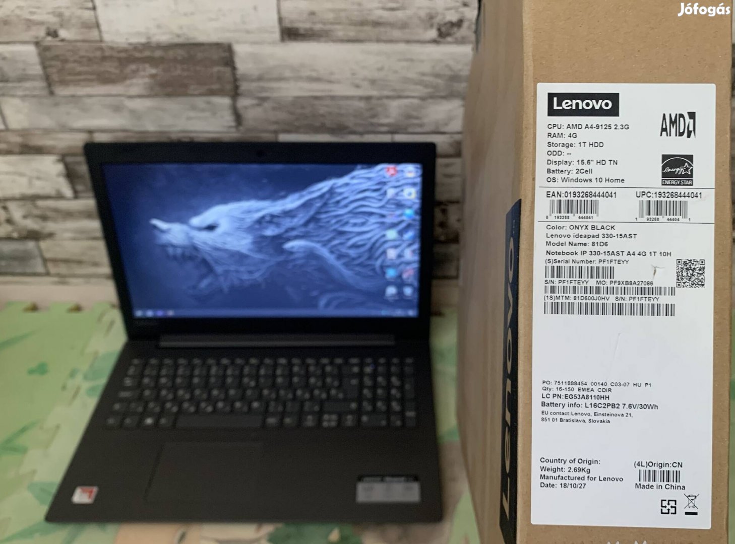 Lenovo Ideapad 330 alig használt, SSD