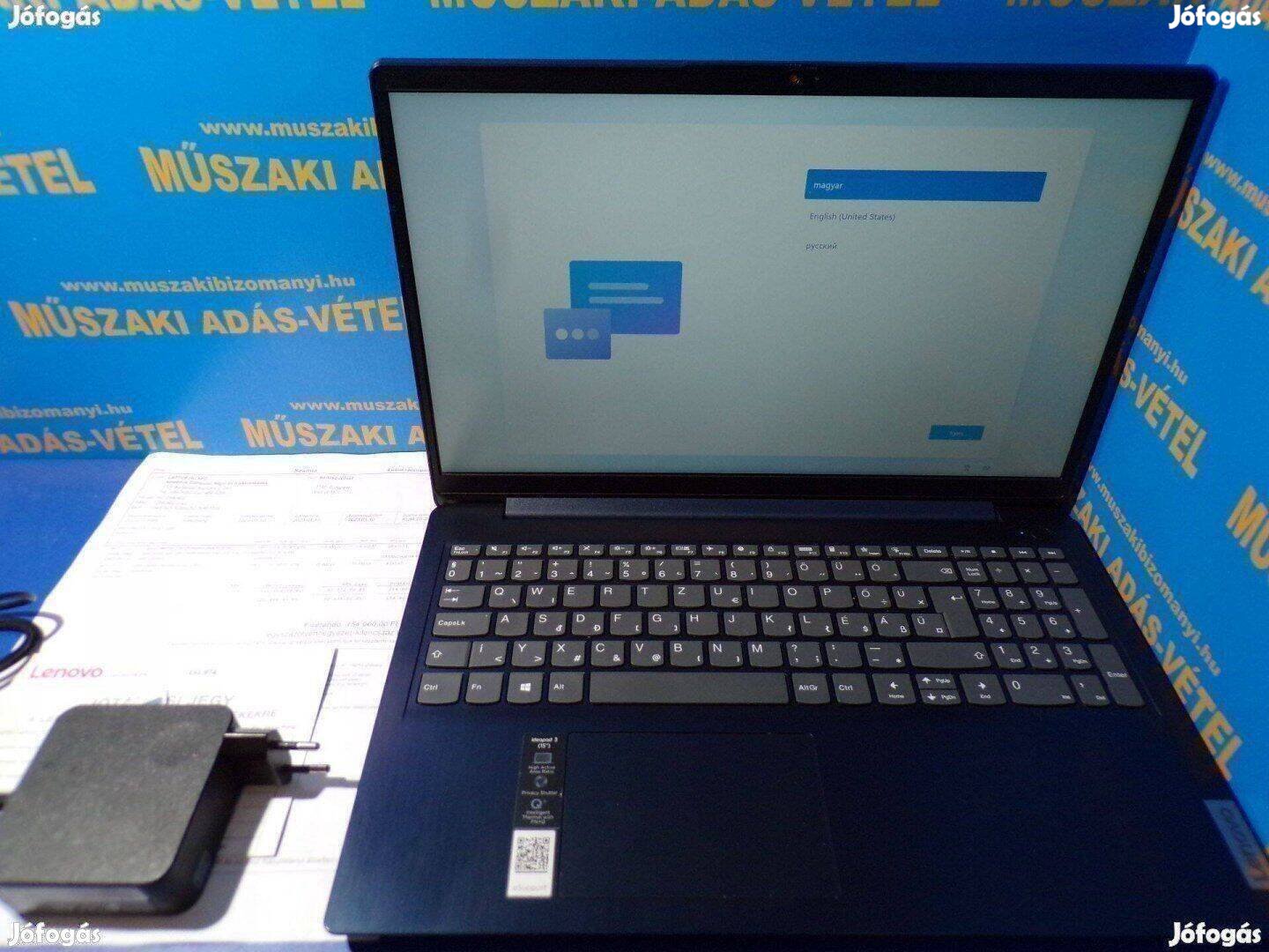 Lenovo Ideapad 3 15ADA6 laptop 2025.01.-hó ig Gyári Garanciával!