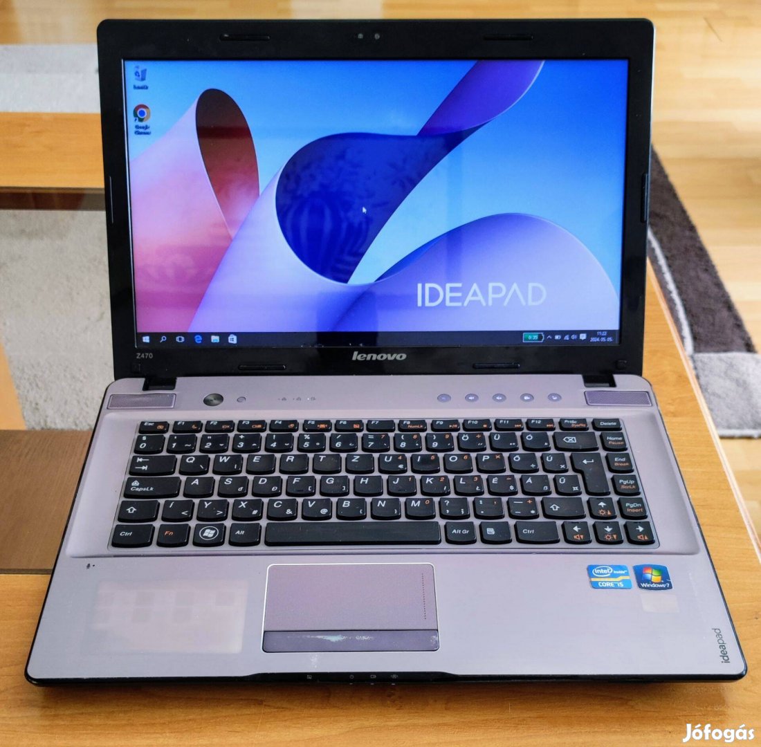 Lenovo Ideapad Z470 laptop (14"/i5-2450M/6GB RAM/128GB SSD) jó aksi
