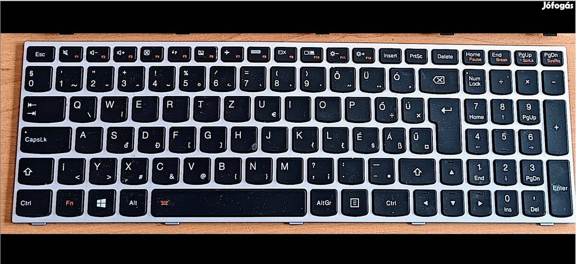Lenovo Ideapad laptophoz világító magyar billentyűzet