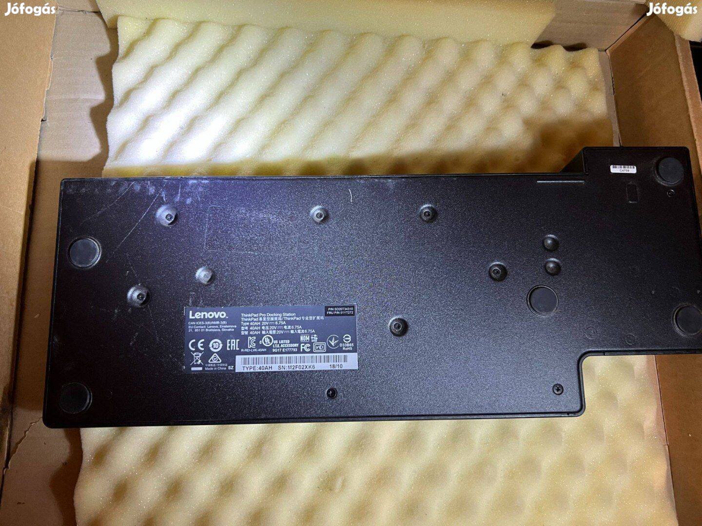 Lenovo Pro dokkoló 40AH20V dokkoló 40AH Thinkpad Pro Docking 01Yt272
