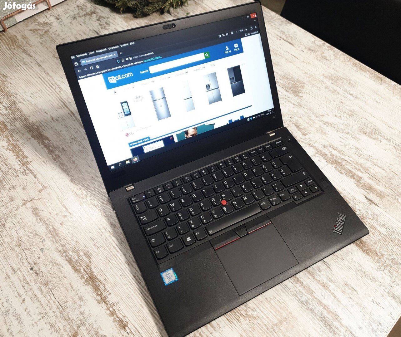 Lenovo T480 laptop, i5, SSD, magyar, szinte új