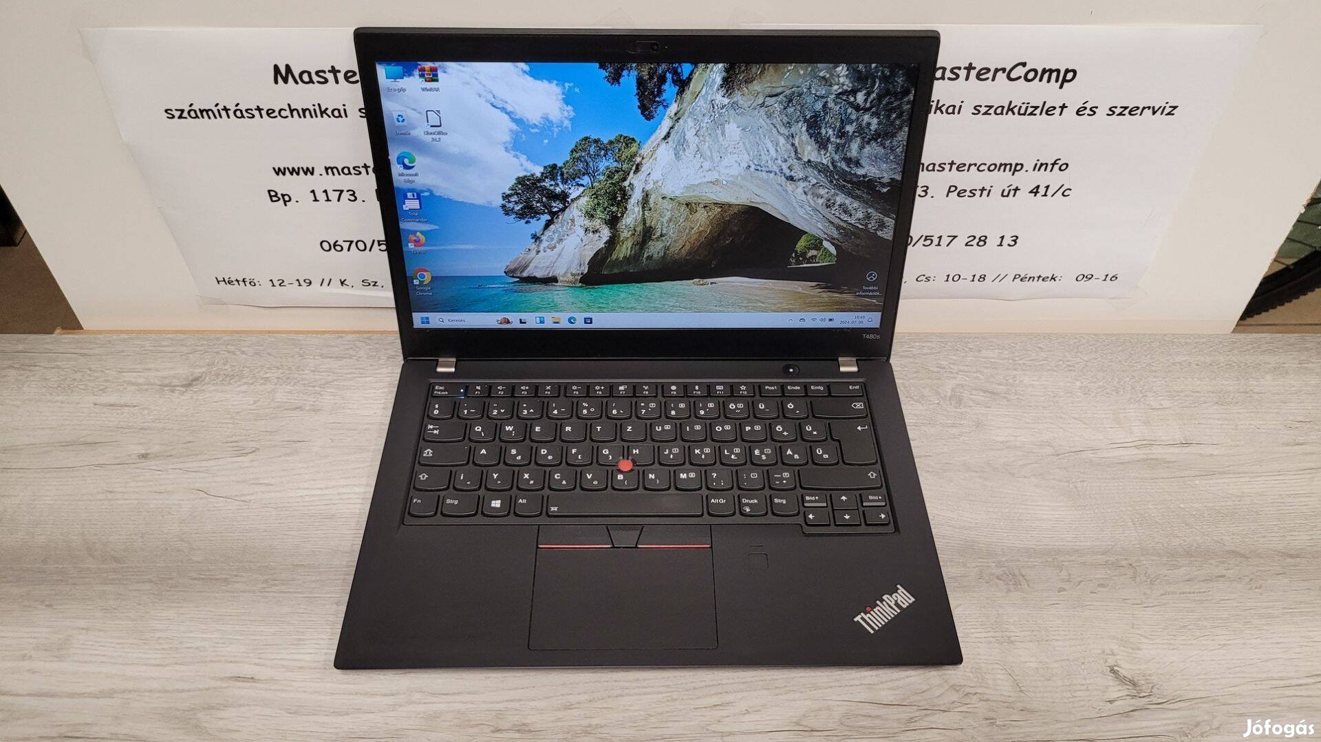 Lenovo T480s/ i5-8350 / 8 Gb ram / 256 Nvme / FHD / Vásárolj szak