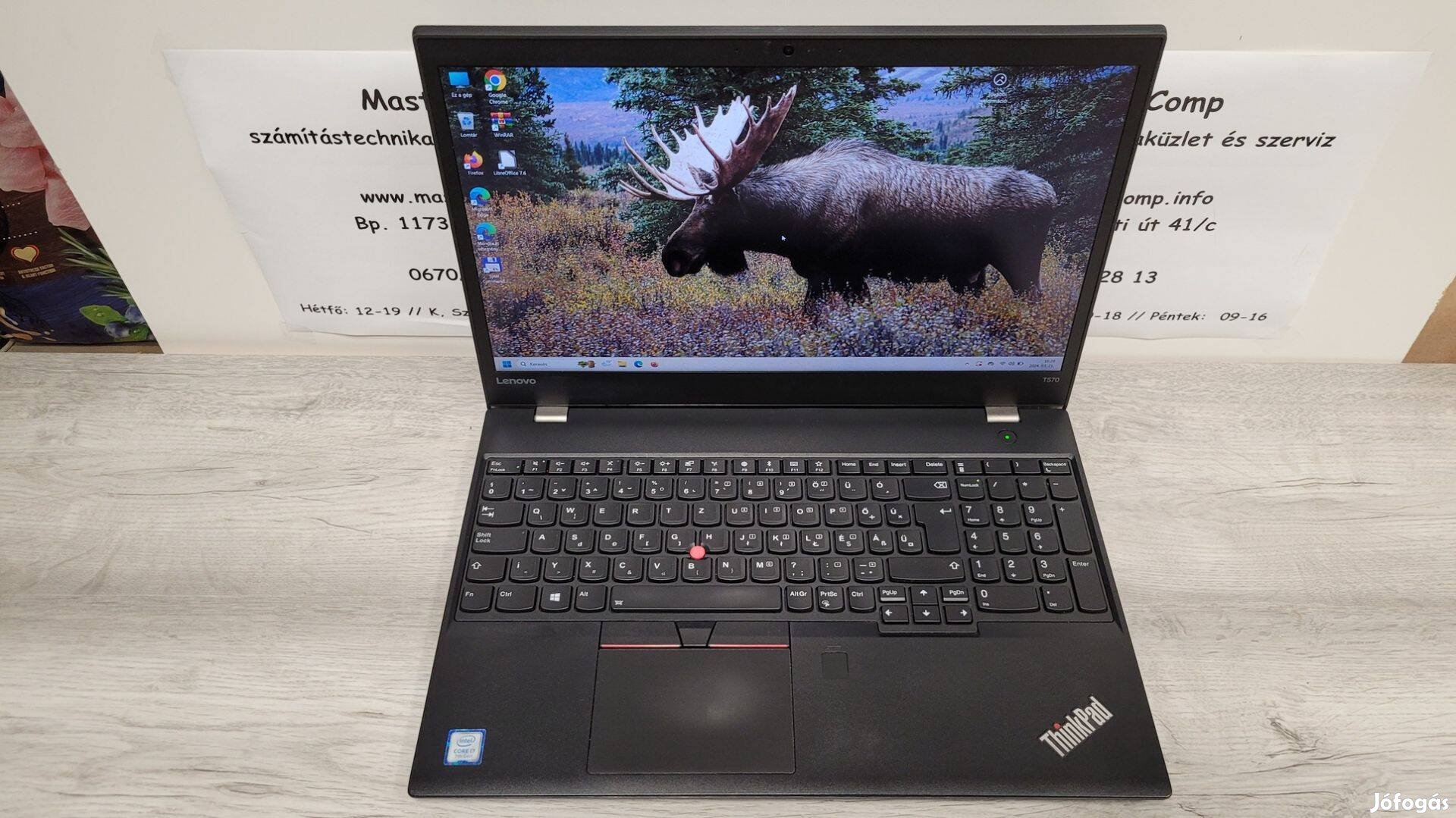 Lenovo T570 i5-6300 8Gb 256Gb SSD FHD, számlával, garanciával