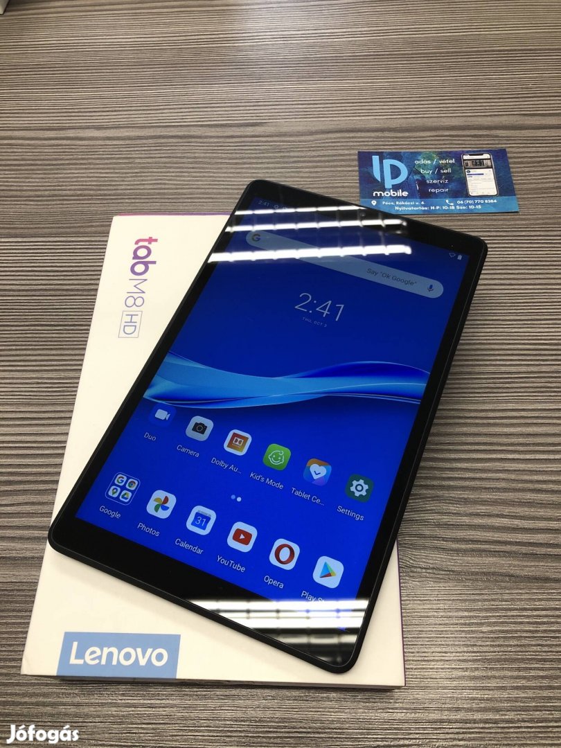 Lenovo Tab M8 HD, Újszerű, Dobozos, Garancia