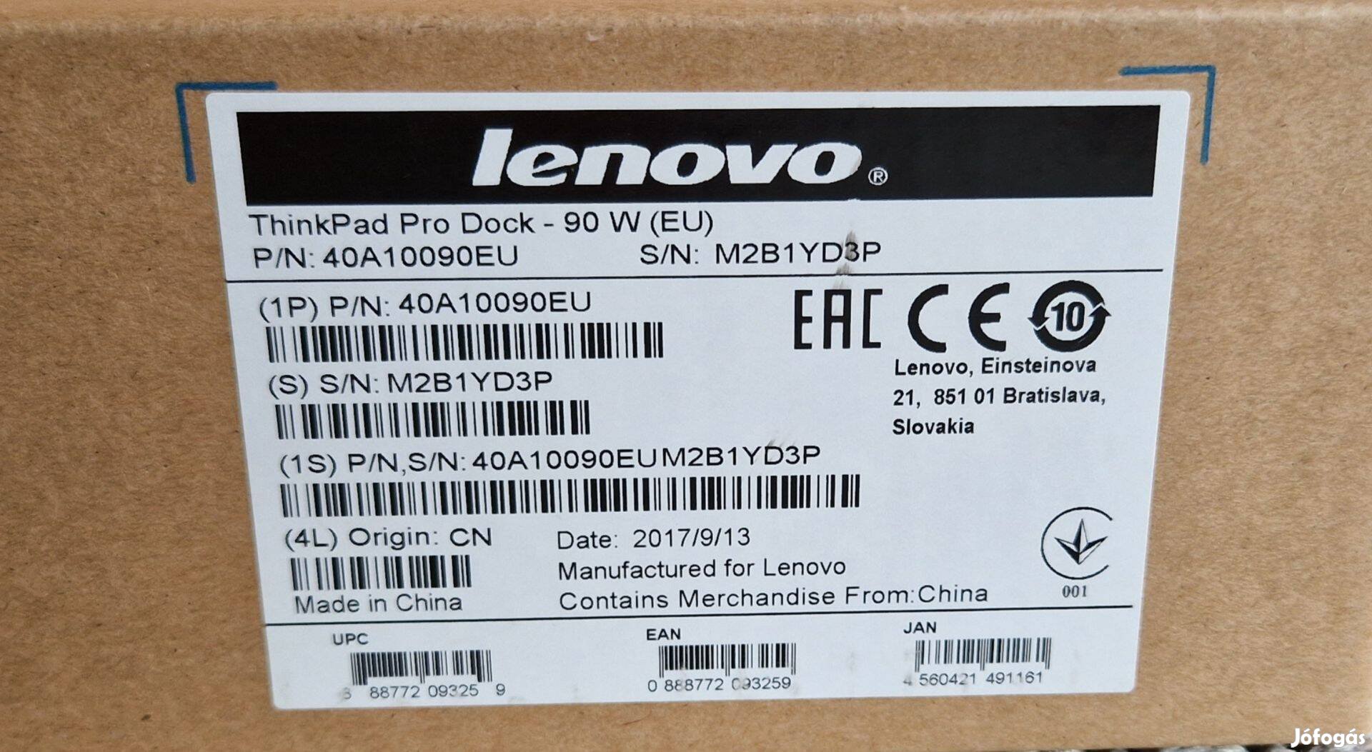 Lenovo Thinkpad 40A10090EU dokkolo új dobozos eladó